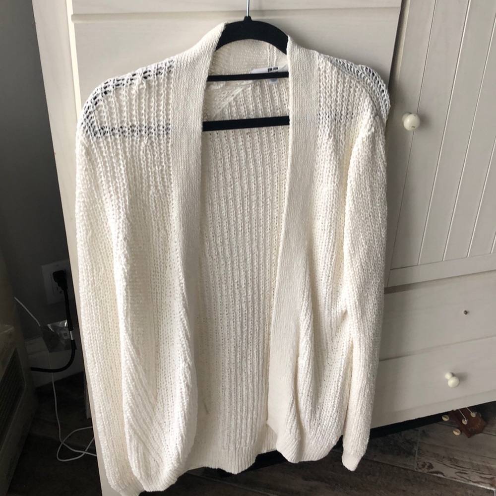 White cardigan